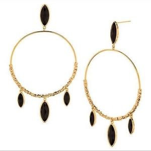 Gorjana NWOT Drop circle hoop earrings